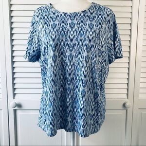 3/$25 STUDIO WORKS Blue White The Studio Tee Size 2X